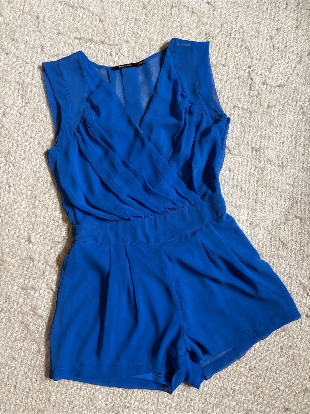💙 Doe & Rae Women’s Size Small Blue Chiffon Romper